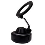 Soporte Vehicular Magnético X98   Rotación 360°  c/Ventosa eléctrica  Aluminio  Negro - Imagen 5
