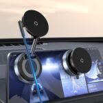 Soporte Vehicular c/Carga Magnética X68W    c/Ventosa  Plegable  Negro - Imagen 2