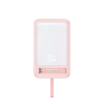 Power Bank Magnético c/Soporte   10.000mAh  Carga Inalámbrica  Cable Tipo C  Rosado  CD219 USAMS