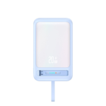 Power Bank Magnético c/Soporte   10.000mAh  Carga Inalámbrica  Cable Tipo C  Celeste  CD219 USAM