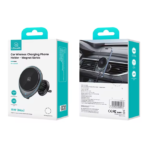 Cargador Auto Magnético 15W   Inalámbrico  Con soporte para Ventilación y luz  Negro  CD222  USAMS - Imagen 3