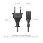 Cable de Poder Conector C7   1.8M / Negro  ZCLBAC  Vention