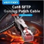 Cable de Red Gaming   Cat.8 SFTP / 1.5M / Gris  Zinc  IKMHG  Vention