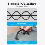 Cable de Red   Cat.6 UTP  Angulo Recto / Giro 360°/ 1.5M / Gris  IBOHG  Vention - Imagen 5