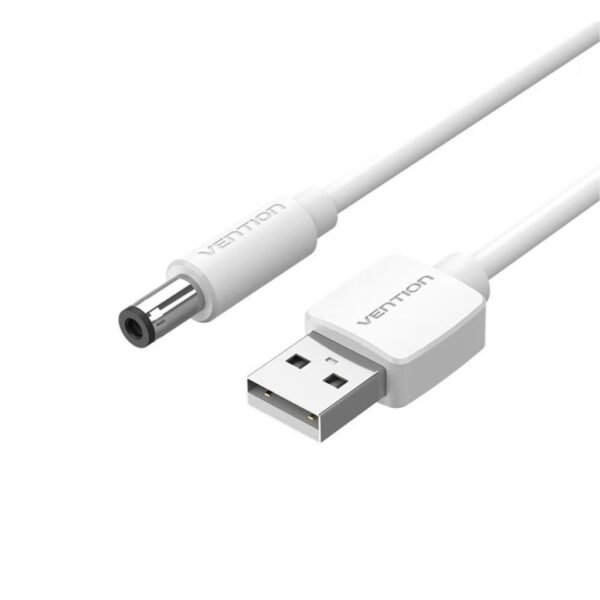 Cable DC Power USB-A a 5.5 mm   0.5M / Blanco  CEYWD  Vention