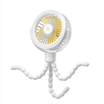 Ventilador Portátil para Cochecito de Bebé o Escritorio   C/Luz  2000mAh  Blanco  ZB289 USAMS - Imagen 3