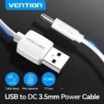 Cable DC Power USB-A a 3.5 mm x 1.35 mm    5V / 1M / Blanco  CEXWF  Vention - Imagen 5