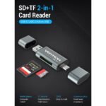 Lector de tarjetas SD/TF USB C/USB 3.0/Micro USB   Gris  CCHH0  Vention - Imagen 4