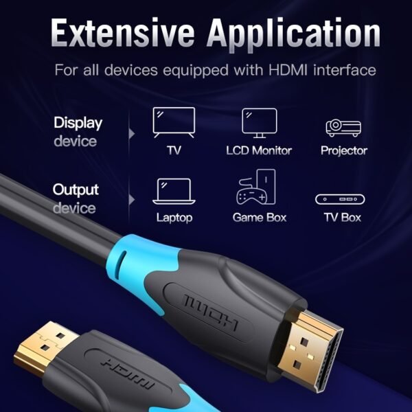 Cable HDMI   4K / 25M / Negro  AACBS  Vention