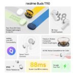 Auricular Bluetooth Buds T110   ENC  Negro  Realme - Imagen 3