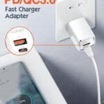 Cargador Pared A2317C   USB C a Tipo C  30W  PD/QC3.0  Carga Rápida  Blanco  LDNIO