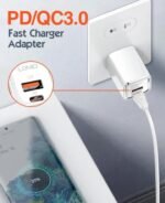 Cargador Pared A2317C   USB C a Tipo C  30W  PD/QC3.0  Carga Rápida  Blanco  LDNIO