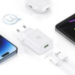 Cargador de Pared CC083   18W  QC3.0  Cable Lightning  2.1A  Blanco  USAMS - Imagen 2