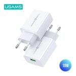 Cargador de Pared CC083   18W  QC3.0  Cable Tipo C  3A  Blanco  USAMS - Imagen 2