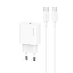 Cargador de Pared CC226   20W  PD  Cable Tipo C a Tipo C 60W  Blanco  USAMS