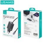 Cargador Pared   65W USB A + 2 USB C GaN  Carga Rápida  Tipo C a Tipo C  Negro  CC266  USAMS - Imagen 4