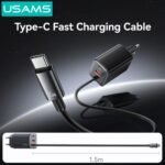 Cargador Pared   65W USB A + 2 USB C GaN  Carga Rápida  Tipo C a Tipo C  Negro  CC266  USAMS - Imagen 5