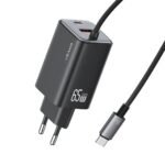 Cargador Pared   65W USB A + 2 USB C GaN  Carga Rápida  Tipo C a Tipo C  Negro  CC266  USAMS - Imagen 7