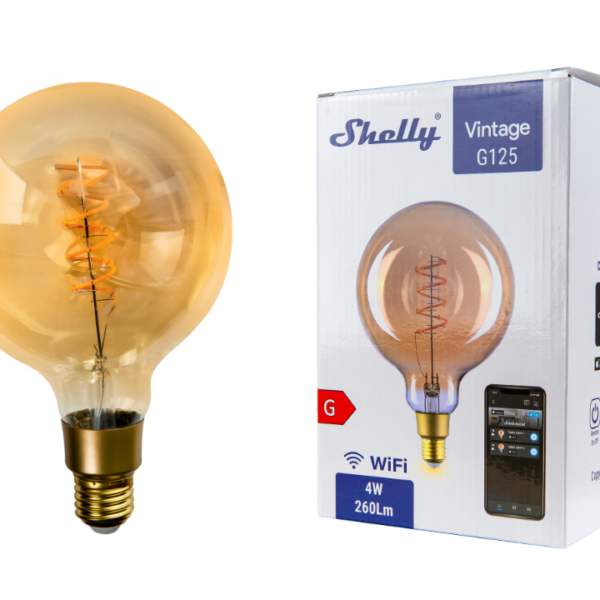 Shelly Vintage E27 G125   Lámpara Vintage  Wi-Fi