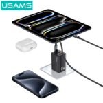 Cargador Pared   67W USB A + 2 USB C GaN  Carga Rápida  Negro  CC265  USAMS - Imagen 3