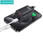 Cargador Pared   67W USB A + 2 USB C GaN  Carga Rápida  Negro  CC265  USAMS - Imagen 4