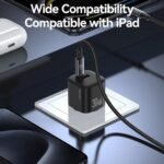 Cargador Pared   30W USB A + USB C GaN  Carga Rápida  Negro  CC263  USAMS