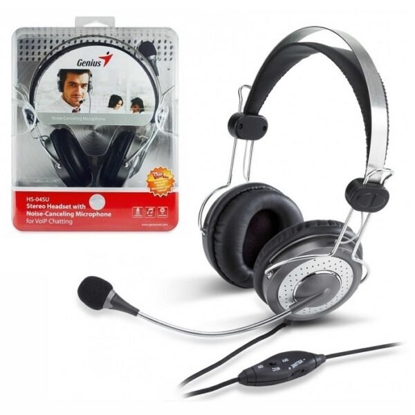 Audífono HS-04SU Omni   3 5mm c/Micrófono y Cancelación de Ruido  Negro  Genius