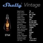 Shelly Vintage E27 ST64   Lámpara Vintage  Wi-Fi - Imagen 7
