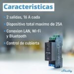 Shelly Pro 2PM   Relé Wi-Fi  PM  Dual  DIN - Imagen 5