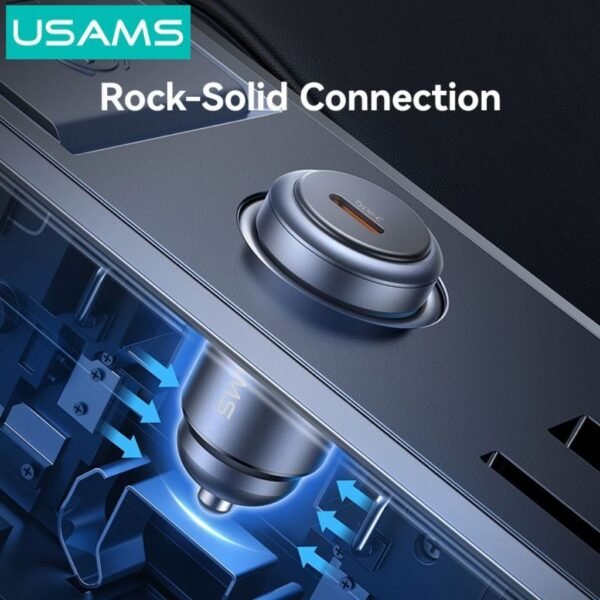 dlimgs.php_-205.jpg Cargador Auto USB C/PD 30W Aluminio Gris CC321 USAMS