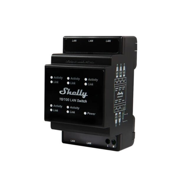 Shelly LAN Switch   Switch LAN  5 Puertos  DIN