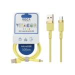 Cable de Datos ROCA   VITACOR  USB a  Micro USB  TPE/2.1A/100cm  Amarillo - Imagen 3