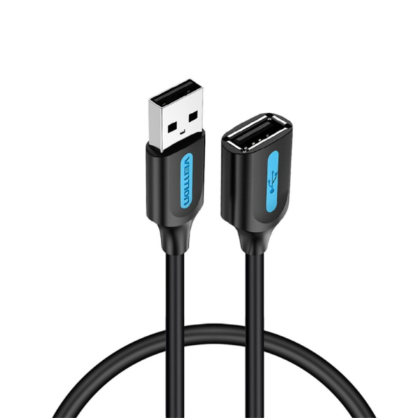 Cable Extensor USB-A 2.0   Macho/Hembra / 0.5M / Negro  CBIBD  Vention