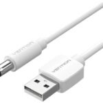 Cable de Poder USB-A a DC 5.5mm   1.5M / Blanco  CEYWF  Vention