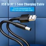 Cable USB-A a DC 5.5 mm   1M  Negro  CEYBF  Vention