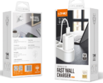 Cargador Pared A303Q   Tipo C  18W  1USB QC3.0  Carga Rápida  Blanco  LDNIO