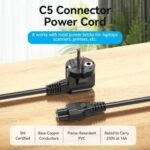 Cable de Poder Conector C5   1.8M / Negro  ZCHBAC  Vention - Imagen 2