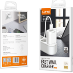 Cargador Pared A303Q   Tipo C  18W  1USB QC3.0  Carga Rápida  Blanco  LDNIO