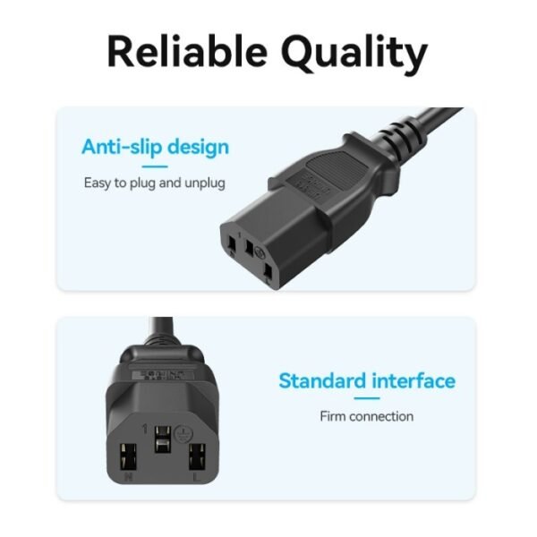 Cable de Poder Conector C13   1.8M / Negro  ZCGBAC  Vention
