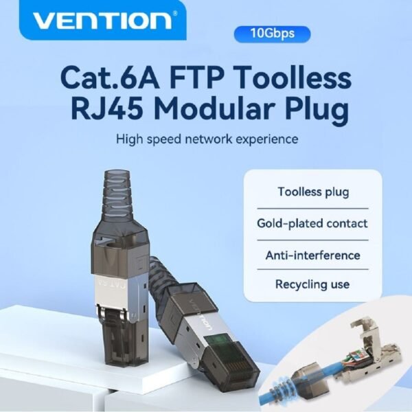 Conector Modular RJ45 Sin Herramientas   Cat.6 FTP  IDIH0  Vention