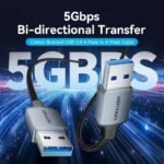 Cable USB 3.0-A Forrado   Macho/Macho / 1.5M / Gris  CTSHG  Vention - Imagen 2