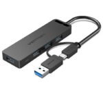 HUB USB-C/USB-A 3.0 a USB-A 3.0 x 4   0.15M  Negro  CHTBB  Vention - Imagen 2
