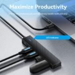 HUB USB-C a USB-A 3.2 Gen 2 x 4 + USB C 10G   0.15M / Negro  CHJBB  Vention - Imagen 2