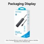 HUB USB-C a USB-A 3.2 Gen 2 x 4 + USB C 10G   0.15M / Negro  CHJBB  Vention - Imagen 3