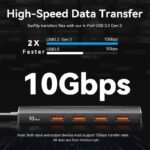 HUB USB-C a USB-A 3.2 Gen 2 x 4 + USB C 10G   0.15M / Negro  CHJBB  Vention - Imagen 4