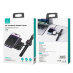 Cargador Inalámbrico 15W  3 en 1  Carga Rápida  Negro  CD190  USAMS - Imagen 2