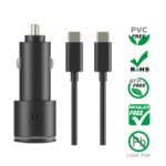 Cargador Auto Turbo Power 45   USB-A + USB-C  45W  USB-C a USB-C  Negro  Motorola - Imagen 3