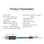 Cable de Audio 6.35mm TRS a XLR   Macho/Hembra/ 1.5M / Negro  BBEBG  Vention - Imagen 2