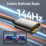 Cable DP a HDMI  Macho/Hembra / 8K / 0.25M / Negro  HFNBC  Vention - Imagen 3