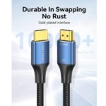 Cable HDMI Macho/Macho HD   Cordón / 8K / 3M / Aluminio Azul  ALGLI  Vention - Imagen 2